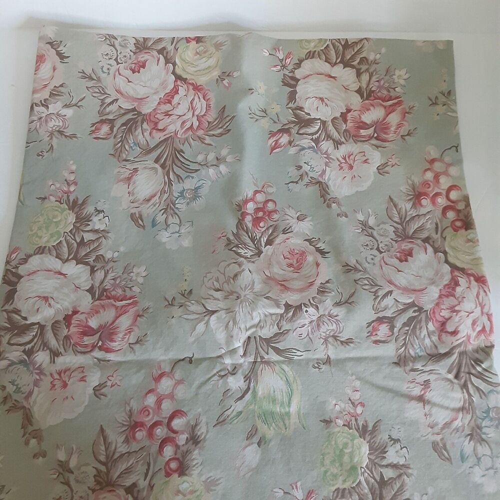 Vintage Ralph Lauren Home "Charlottee Sage" Twin Flat Sheet Romantic - Picture 4 of 7